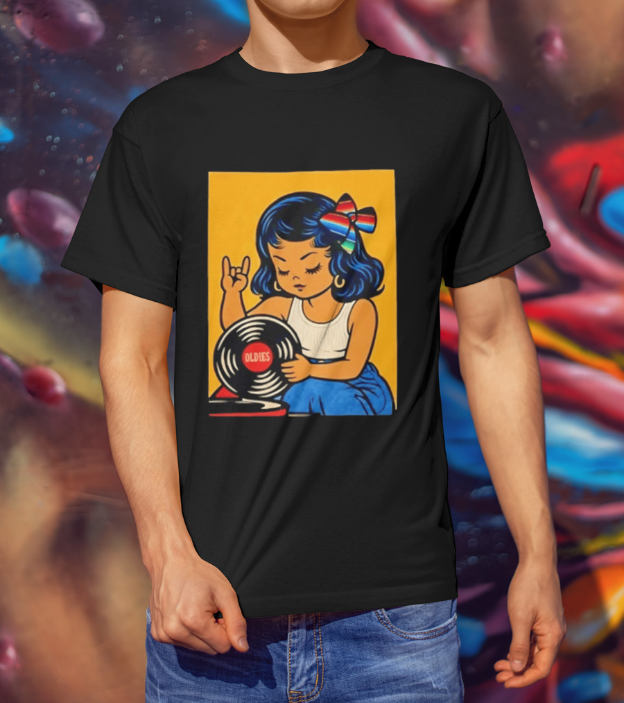 Oldies Lil Chingona Halloween 2026 Retro Record T-Shirt