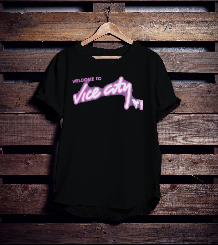 Miami Heat Court Culture Welcome To Vice City VI Pink Neon T-Shirt