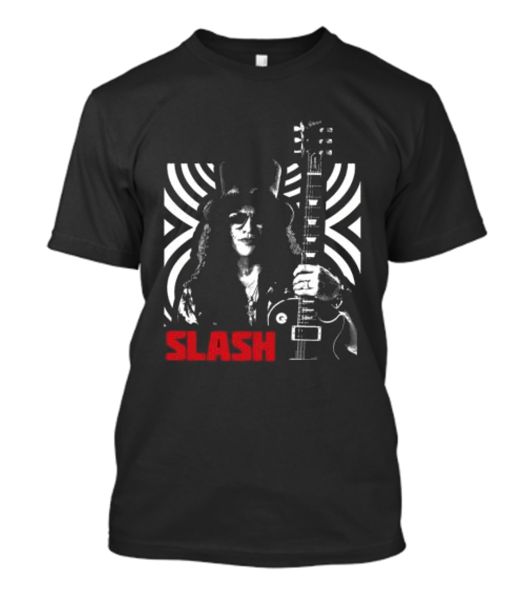 SLASH Iconic Guitarist And Guitar Bold Classic Rock T-Shirt