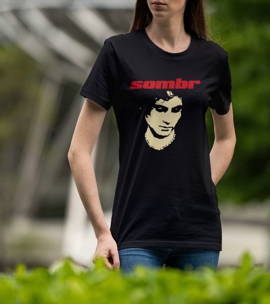 Sombr Looking Down Photo Black Tour Store T-Shirt