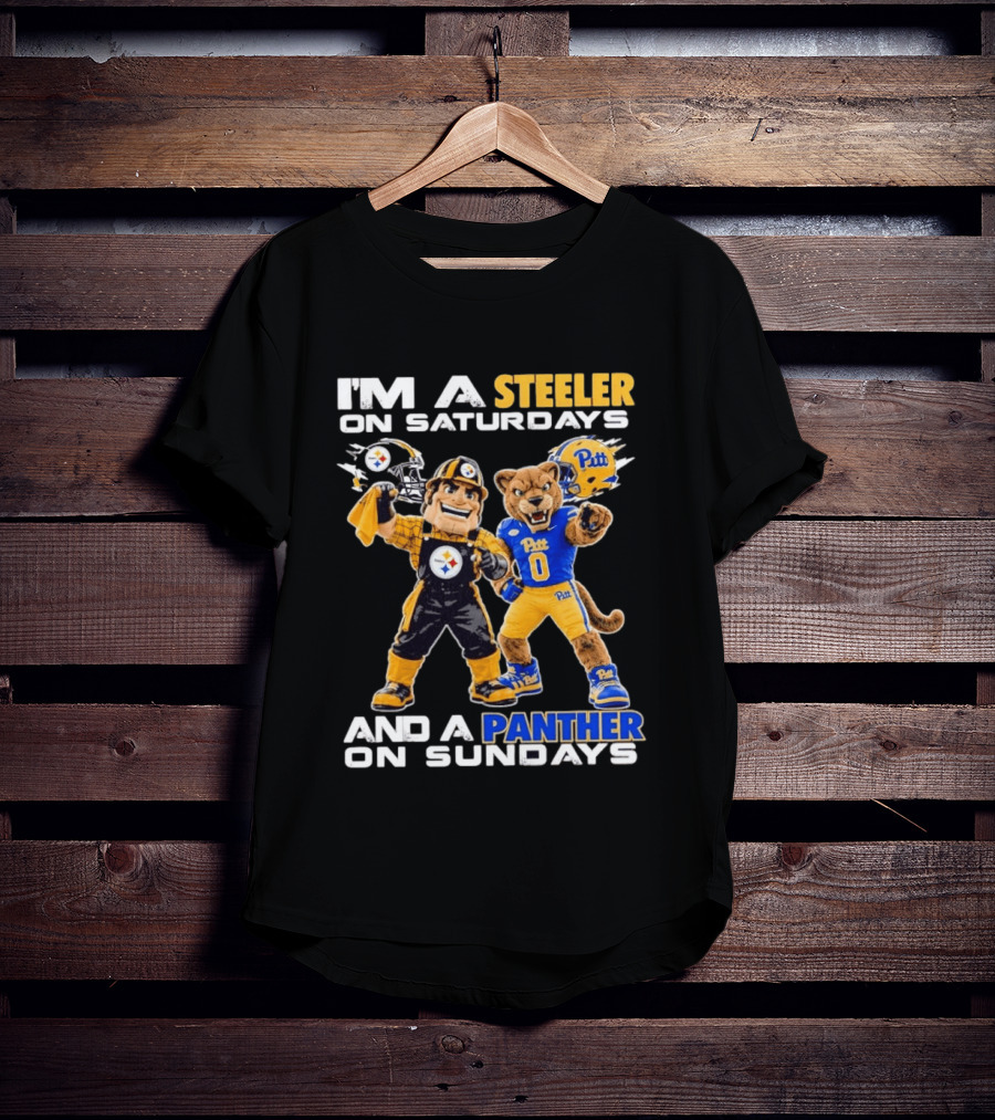 I'm A Steeler On Saturdays And A Panther On Sundays Pitt Panthers Pittsburgh Steelers T-Shirt