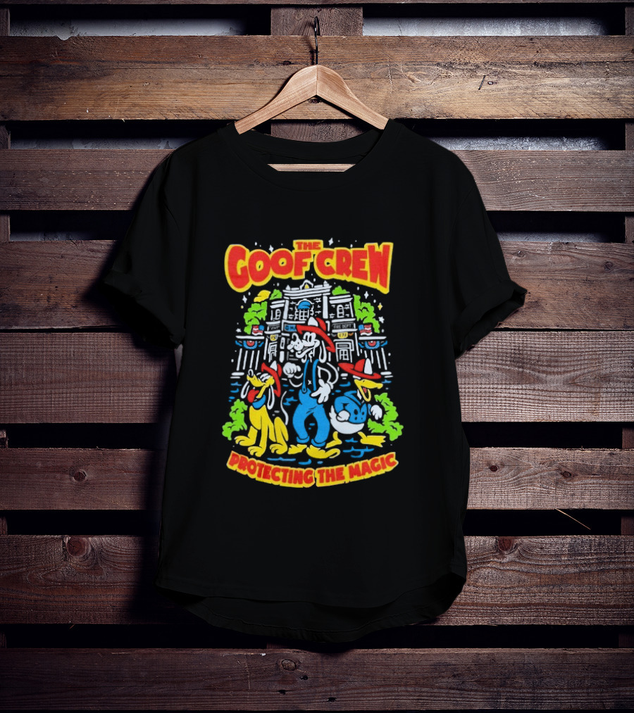 The Goof Crew Firehouse Protecting The Magic Pluto Donald Duck Disney T-Shirt
