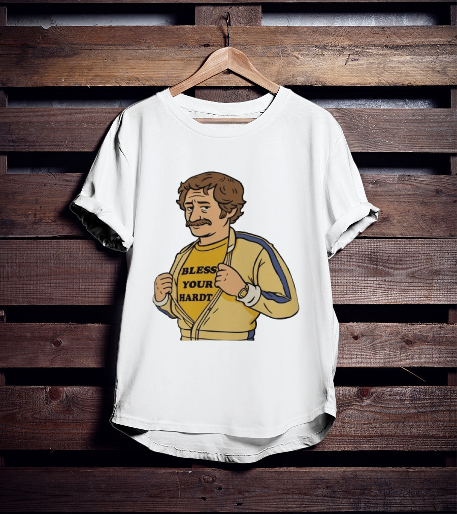 Bless Your Hardt Damn I'm Good Cartoon 70s Style Mustache Vintage Look T-Shirt