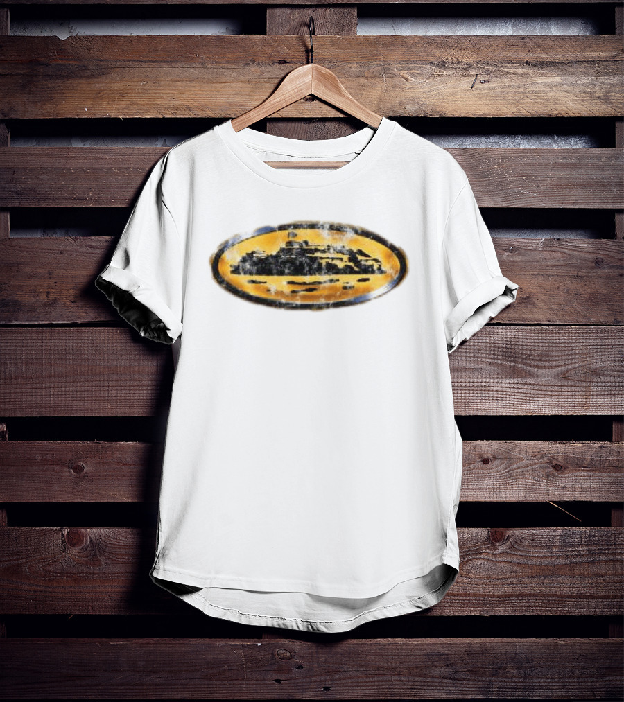 Corteiz Store Corroded Island Yellow Oval T-Shirt