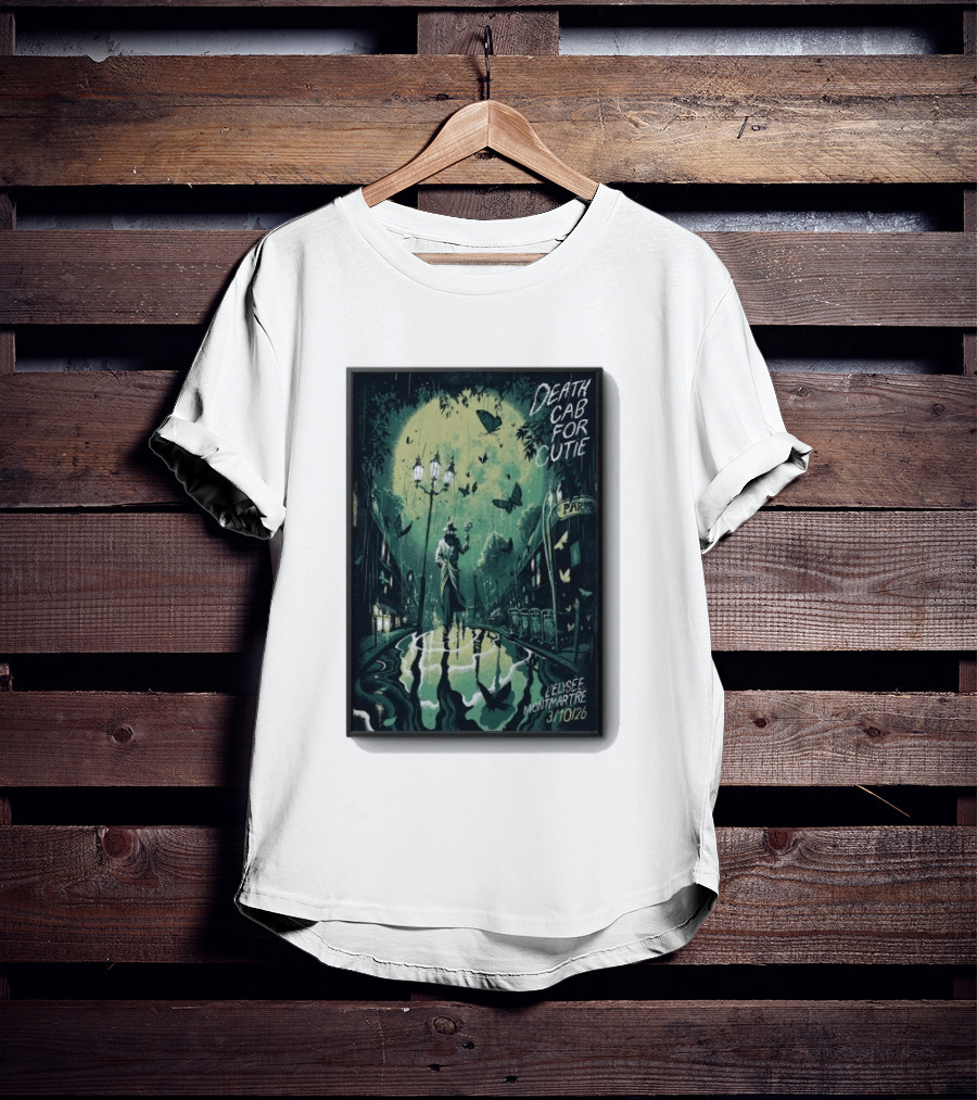Death Cab For Cutie Elysee Montmartre Concert Paris Oct 3 2026 T-Shirt