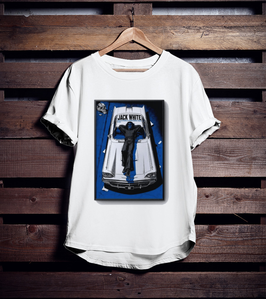 Jack White Phoenix AZ Concert October 3 2026 Classic Car And Skull T-Shirt