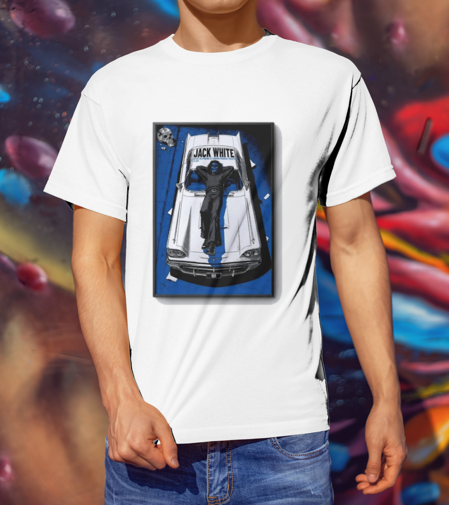 Jack White Phoenix AZ Concert October 3 2026 Classic Car And Skull T-Shirt