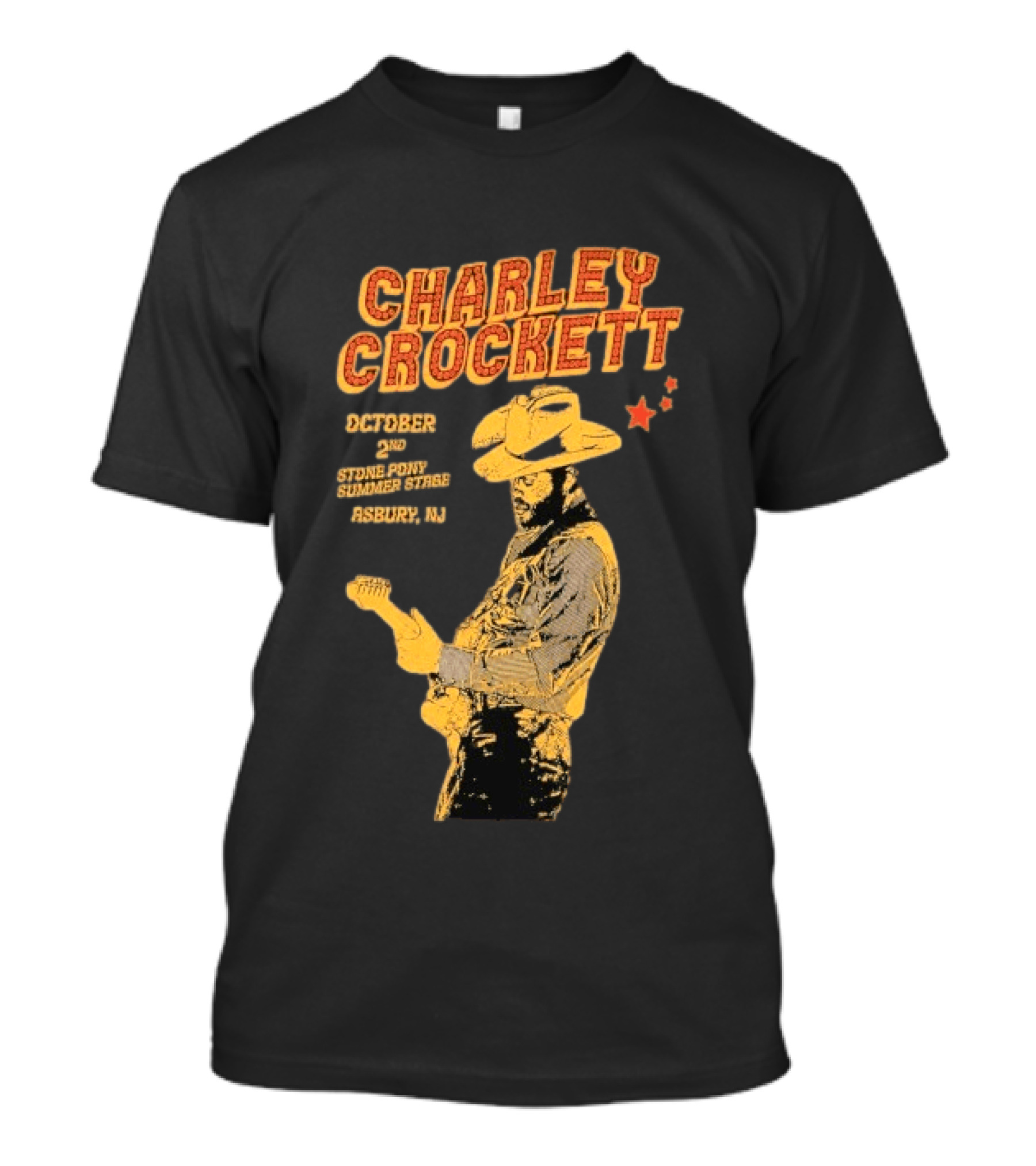 Charley Crockett October 2 Stone Pony Summer Stage Asbury Park NJ T-Shirt