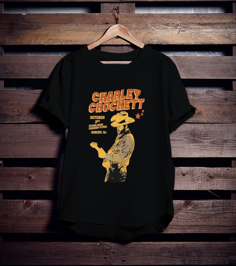 Charley Crockett October 2 Stone Pony Summer Stage Asbury Park NJ T-Shirt
