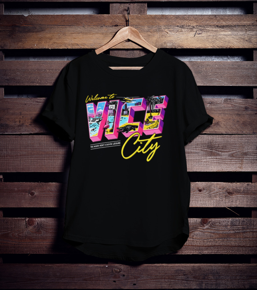 Welcome To Vice City Court Culture X Duvin Postcard T-Shirt