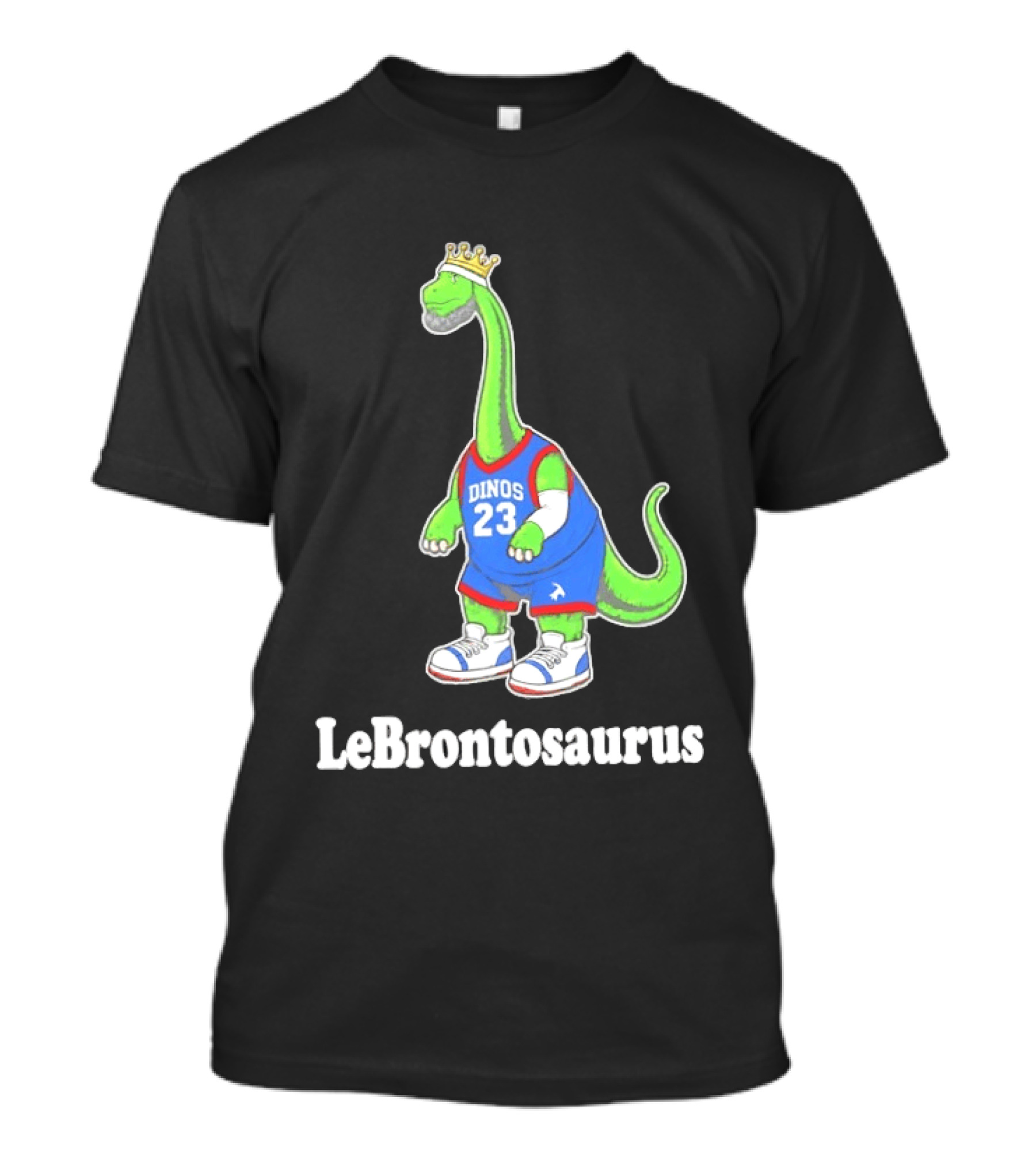 LeBrontosaurus 23 Dinos Dinosaur Basketball Crown Basketball T-Shirt