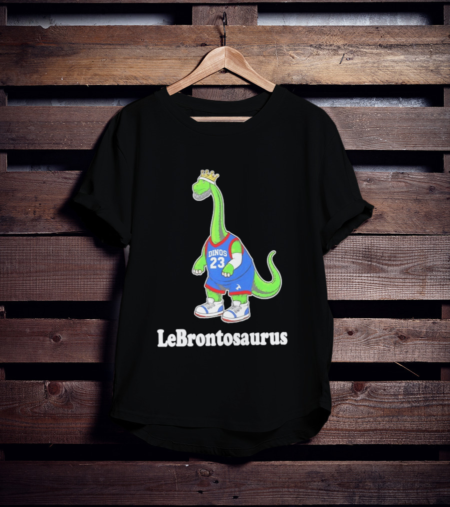 LeBrontosaurus 23 Dinos Dinosaur Basketball Crown Basketball T-Shirt