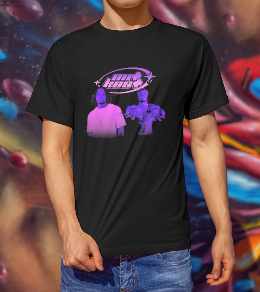 Outkast Big Boi André 3000 Purple Style Iconic Duo T-Shirt