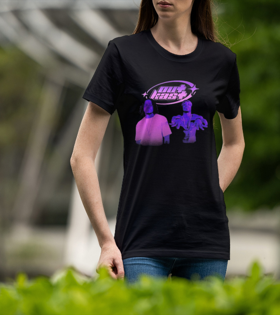 Outkast Big Boi André 3000 Purple Style Iconic Duo T-Shirt