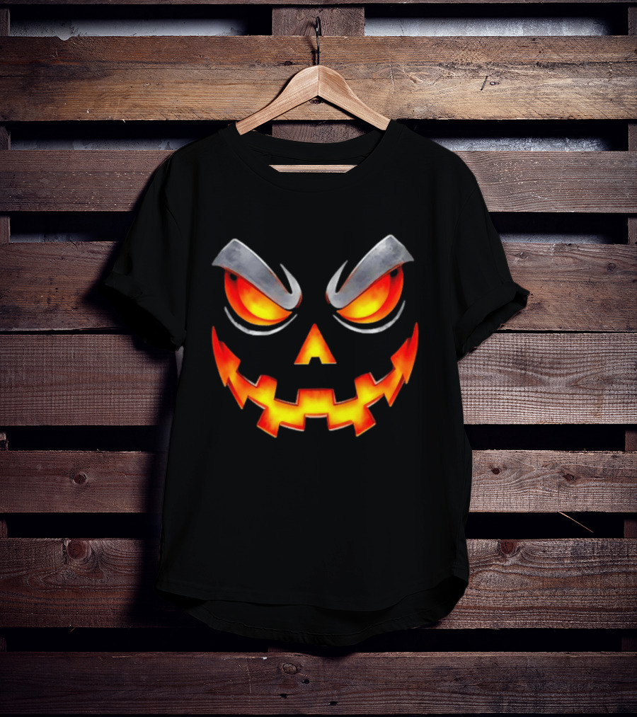 Pumpkin King Wicked Halloween 2026 Fiery Face Jack O' Lantern T-Shirt