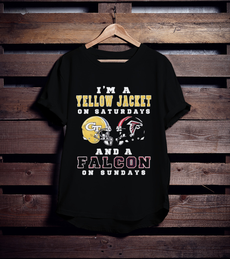 I'm A Yellow Jacket GT Helmet Saturdays Falcon Logo Sundays T-Shirt