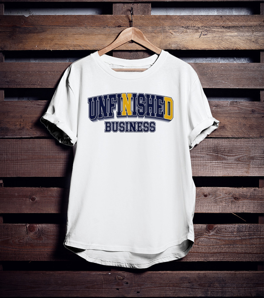 Notre Dame Fighting Irish Unfinished Business Title With Bold N And D T-Shirt