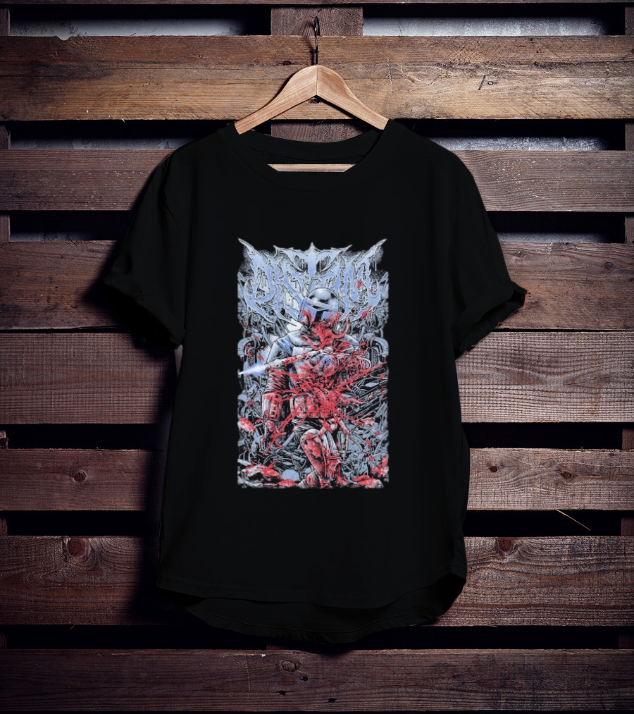 Distant Bounty Hunter Star Wars Metal T-Shirt