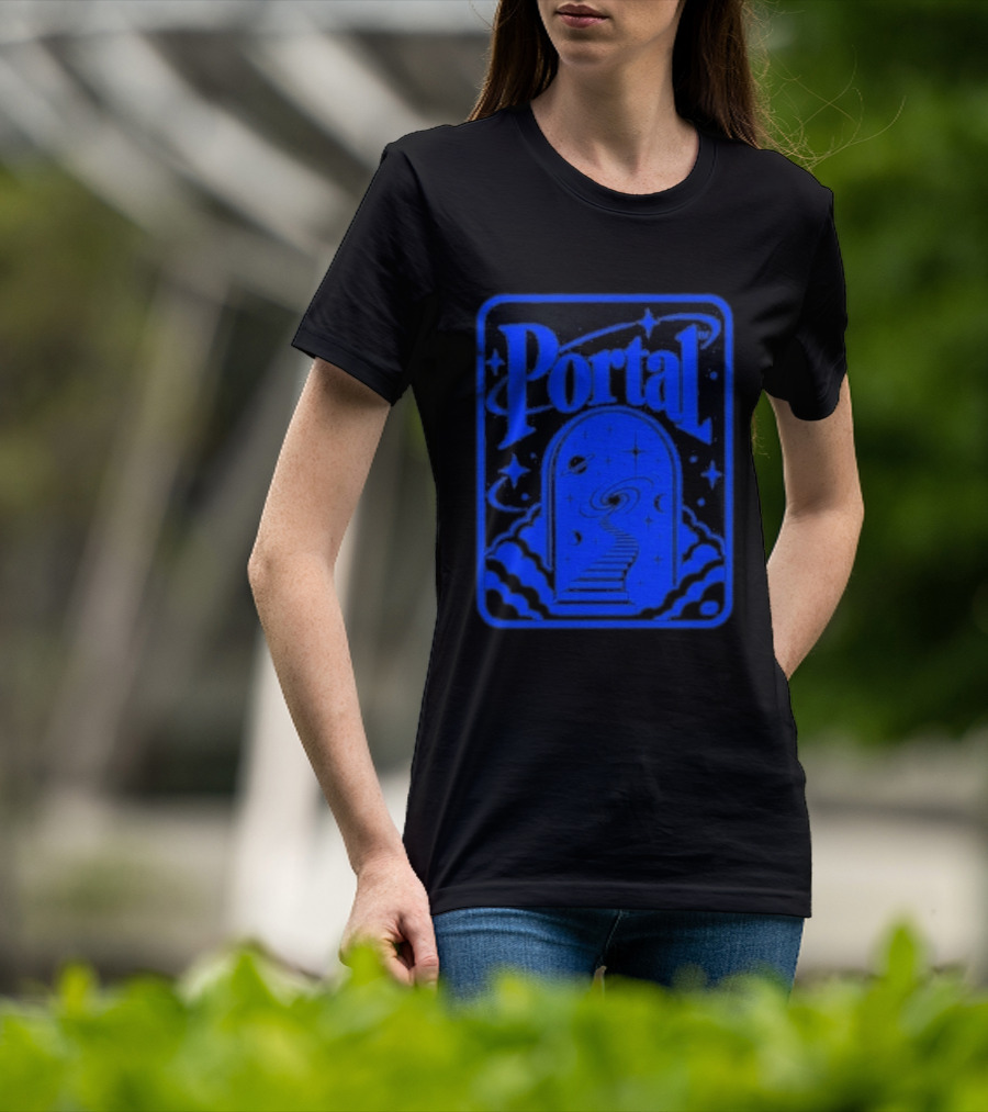 Synaptrix Labs Limited Edition Portal Cosmic Stairway Stars And Planets T-Shirt