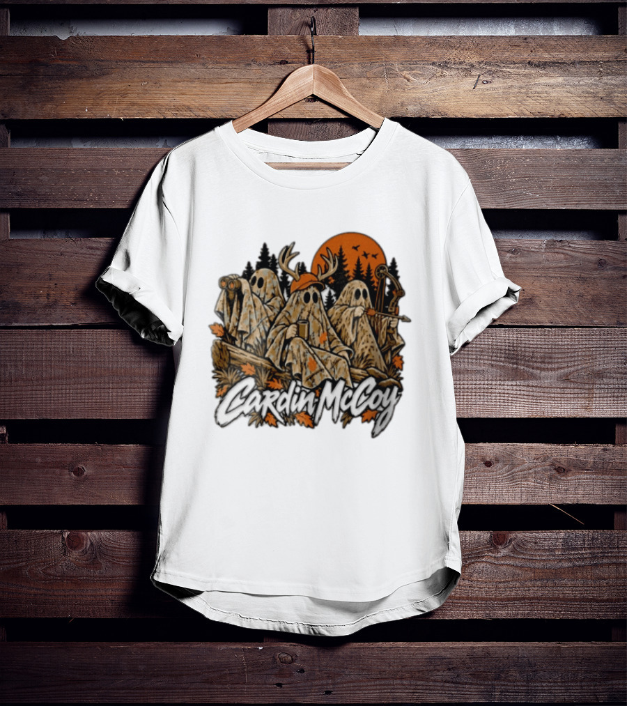 Cardin McCoy Three Ghosts Camouflage Hunting Forest Scene T-Shirt