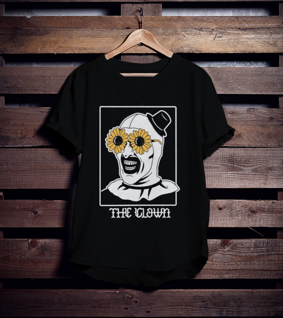Bad Monday Heavy The Clown Sunflower Glasses Boater Hat T-Shirt