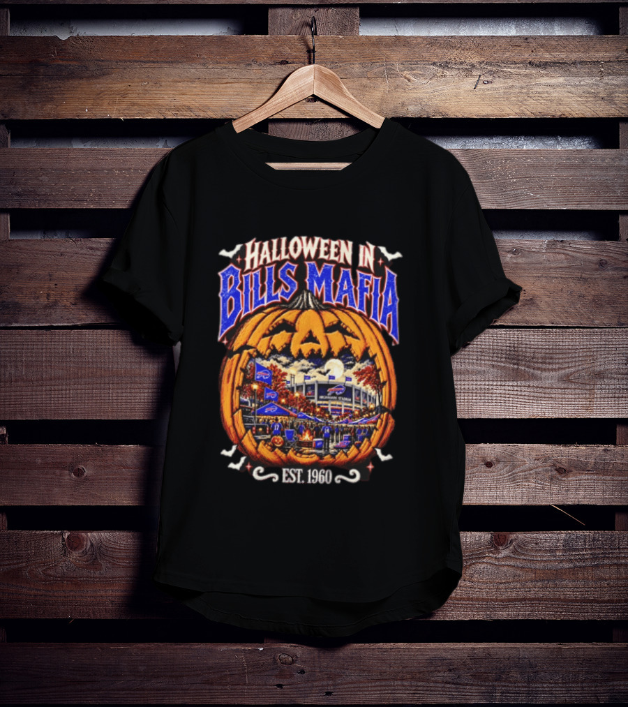 Halloween In Bills Mafia Buffalo Bills Highmark Stadium Est. 1960 T-Shirt