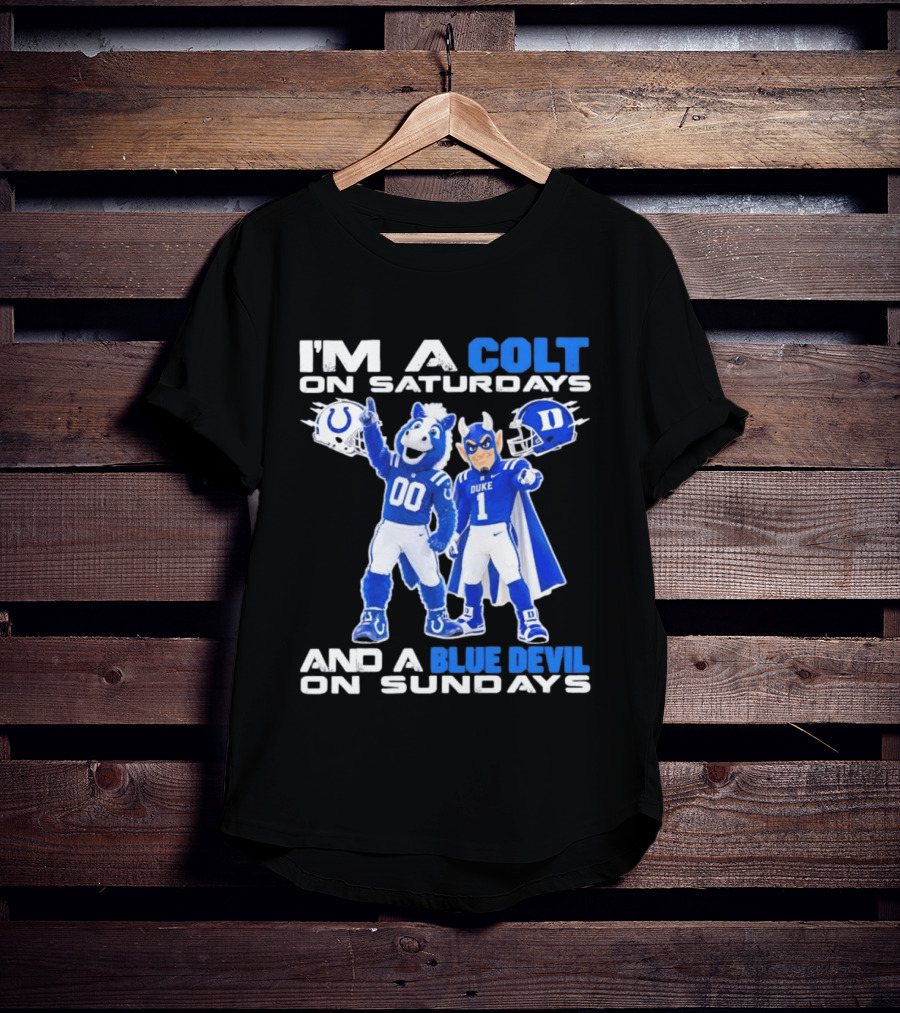 Indianapolis Colts Saturdays Duke Blue Devils Sundays Mascots T-Shirt