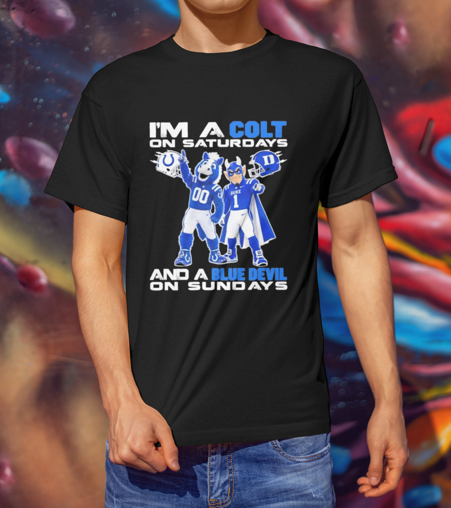 Indianapolis Colts Saturdays Duke Blue Devils Sundays Mascots T-Shirt