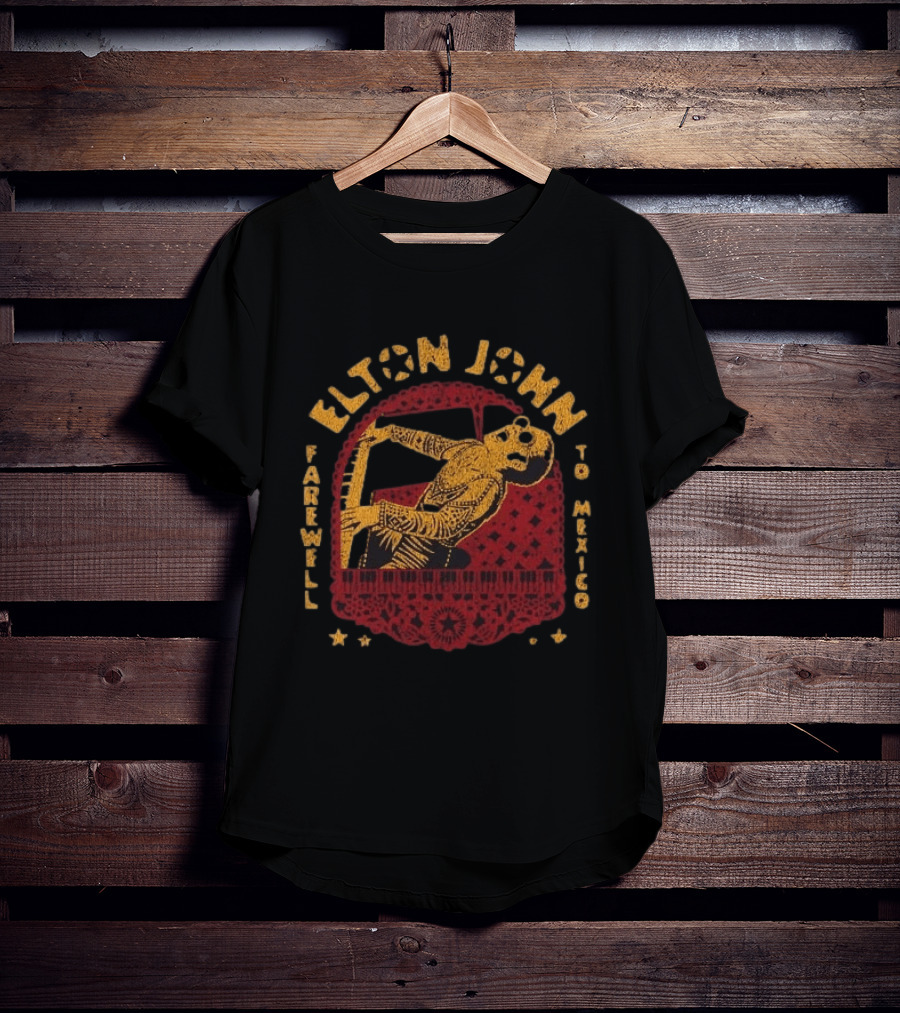 Elton John Farewell Yellow Brick Road Tour Concert Papel Picado T-Shirt