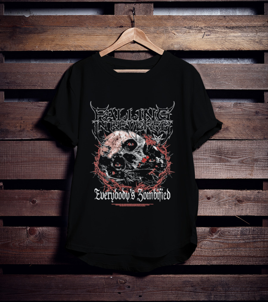 Falling In Reverse Everybody's Zombified Skull T-Shirt