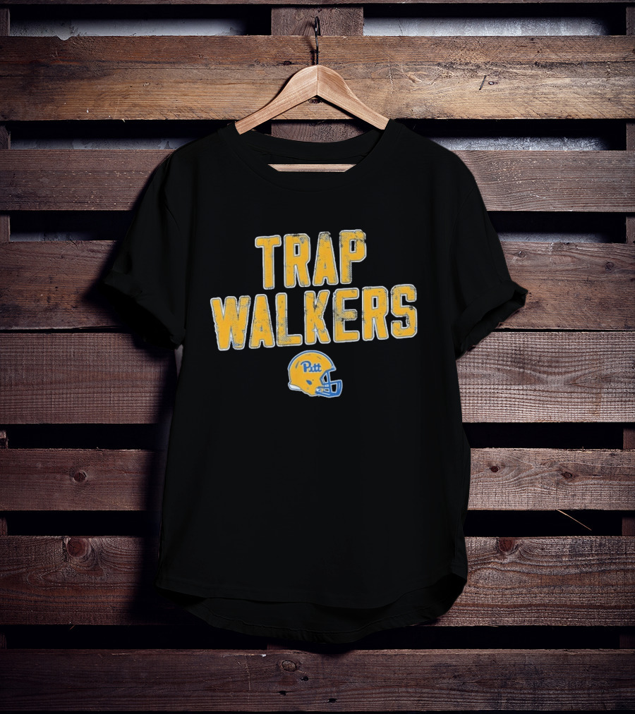 Pitt Panthers Trap Walkers Football Helmet T-Shirt
