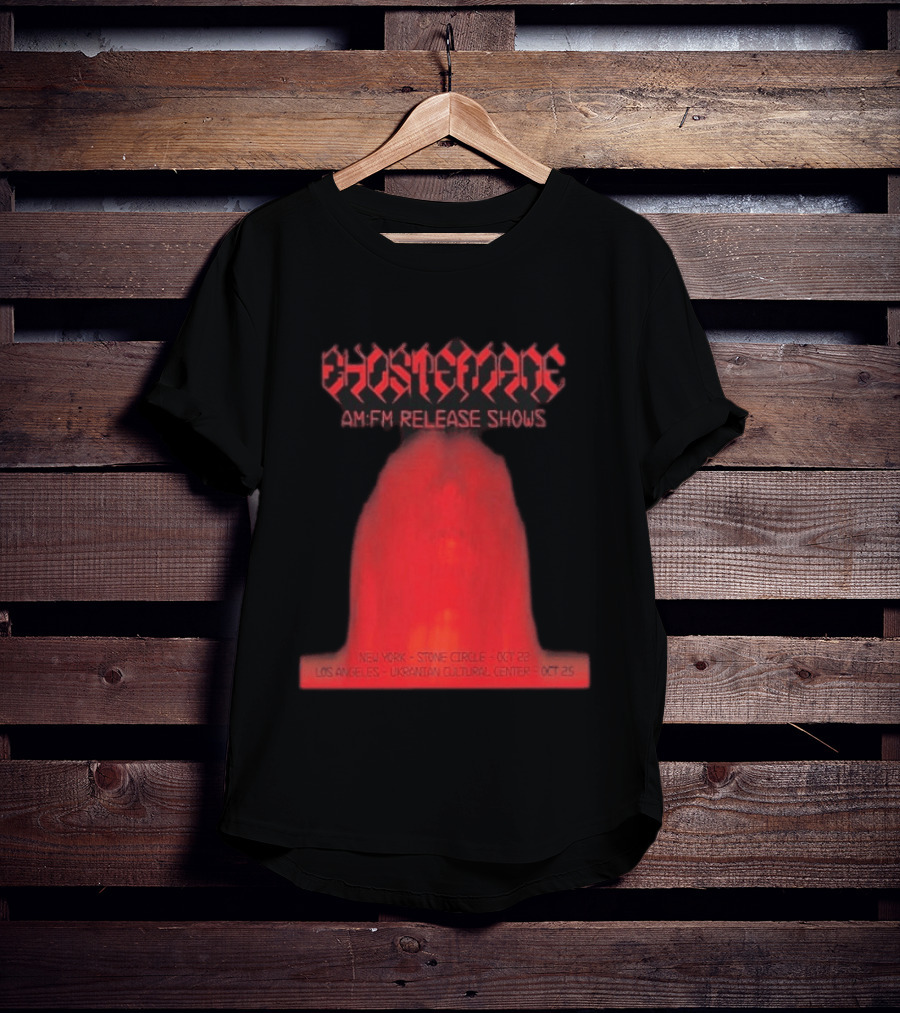 Ghostemane AM:FM Release Shows New York Stone Circle Oct 22 Los Angeles Ukrainian Cultural Center Oct 25 T-Shirt