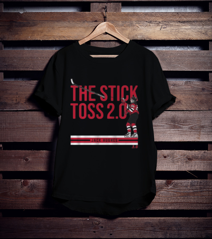 Jack Hughes The Stick Toss 2.0 Hockey Moment With Number 86 T-Shirt