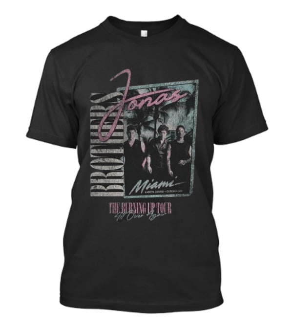 Jonas Brothers The Burning Up Tour Miami October Concert T-Shirt