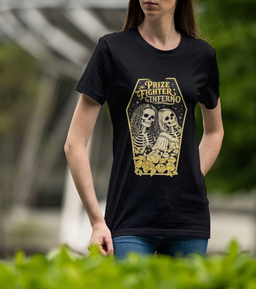 Skeleton Lovers Coffin The Prize Fighter Inferno Floral Festival 2026 T-Shirt