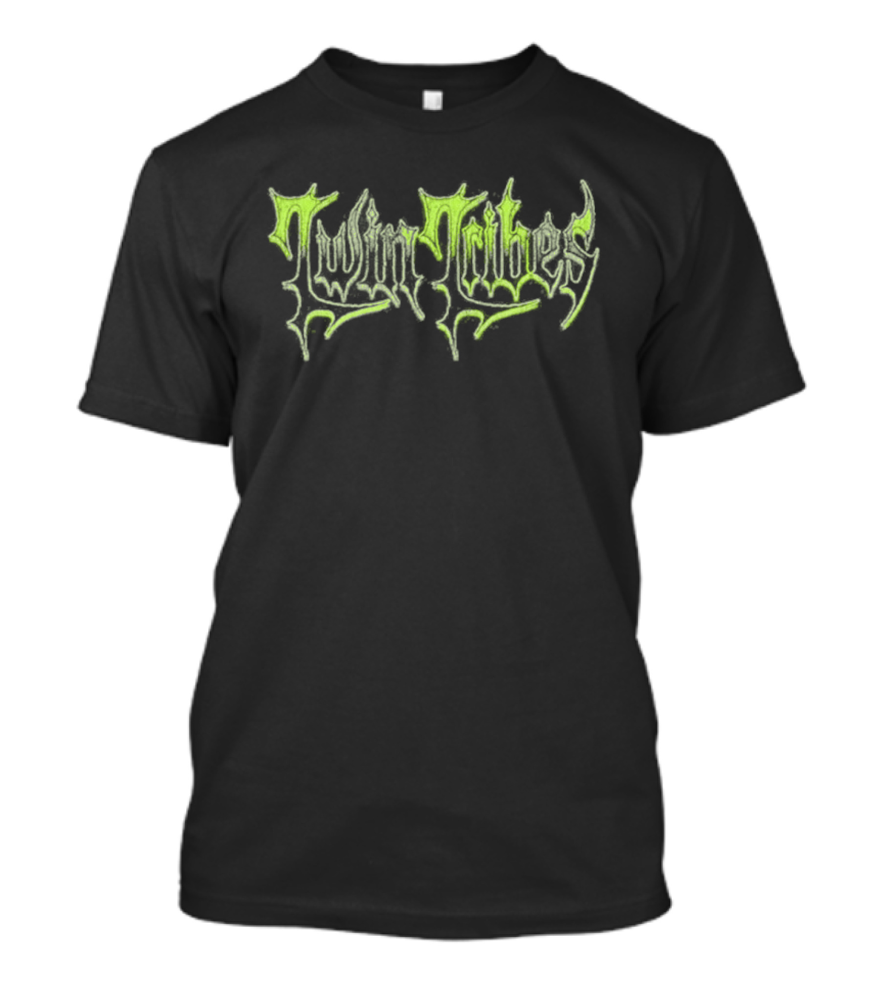 Twin Tribe Twin Tribes Distressed Font Lime Acid Aesthetic T-Shirt