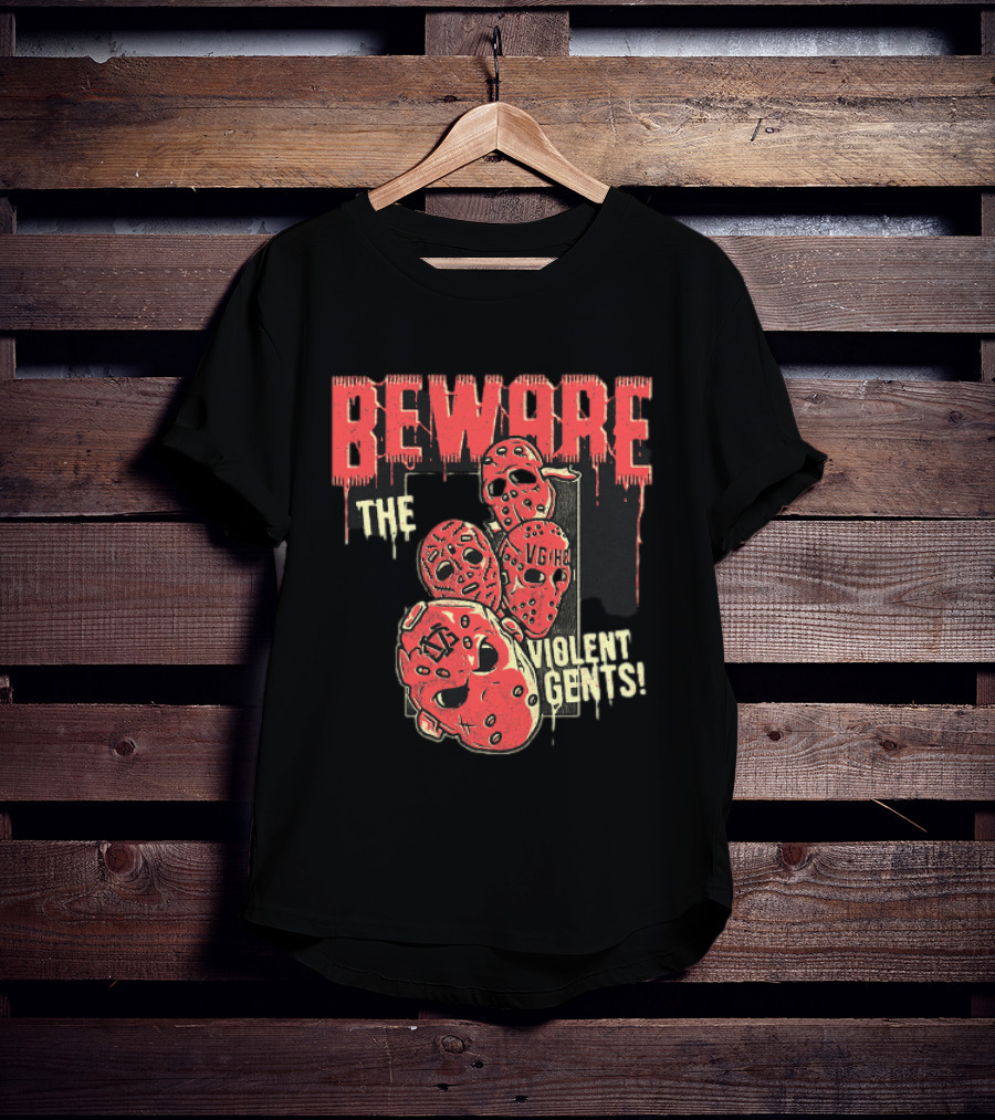 Beware The Violent Gents Hockey Masks VGHC T-Shirt