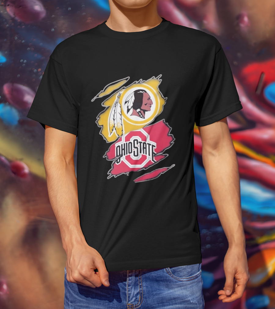 Washington Redskins Ohio State Buckeyes Collage T-Shirt