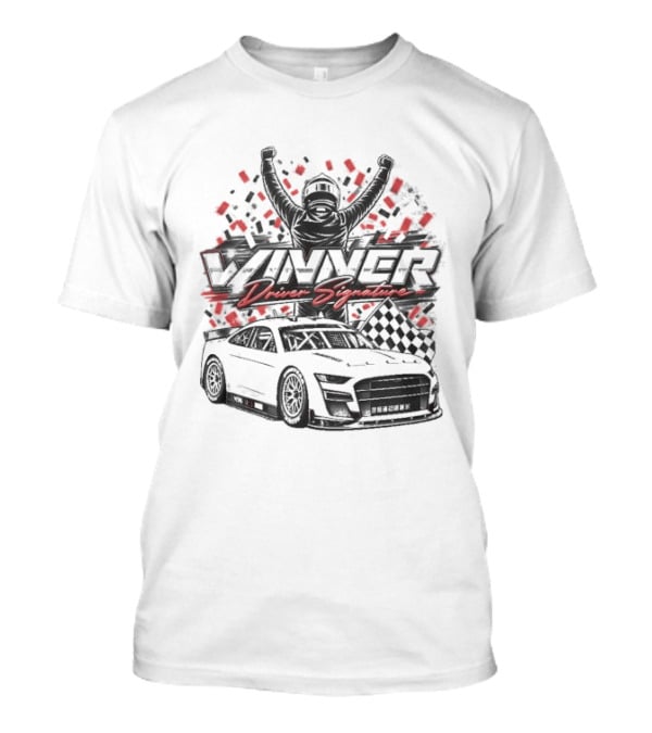 Chase Briscoe South Point 400 Race Winner Driver Signature Victory Car Roses T-Shirt