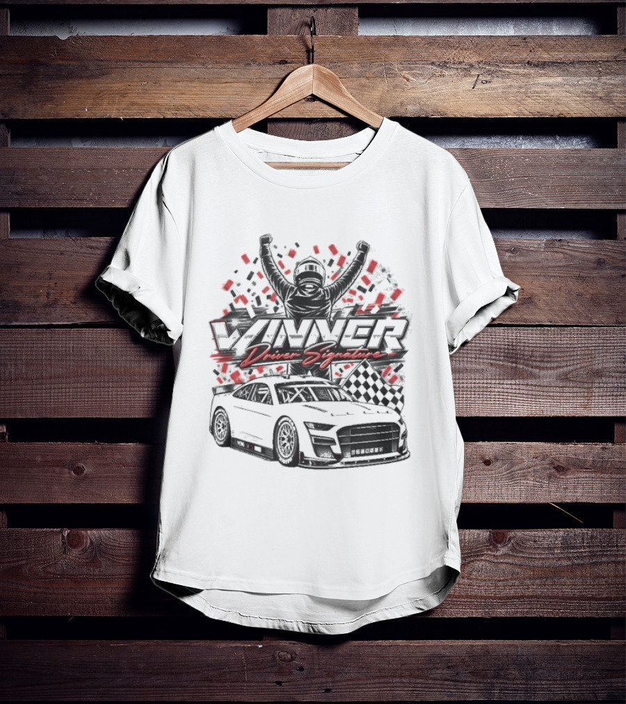 Chase Briscoe South Point 400 Race Winner Driver Signature Victory Car Roses T-Shirt
