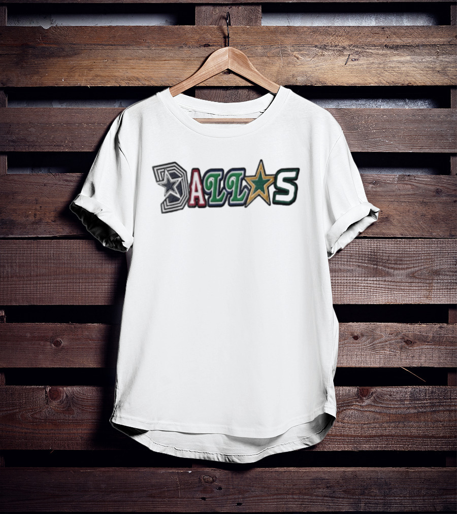 Dallas Cowboys Dallas Stars City Name Sports Team Logos T-Shirt