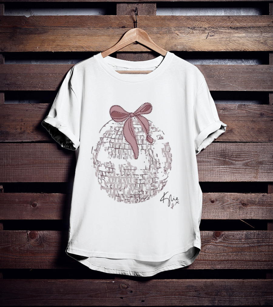 Kylie Minogue Tickled Red Ribbon Disco Text Balloon T-Shirt