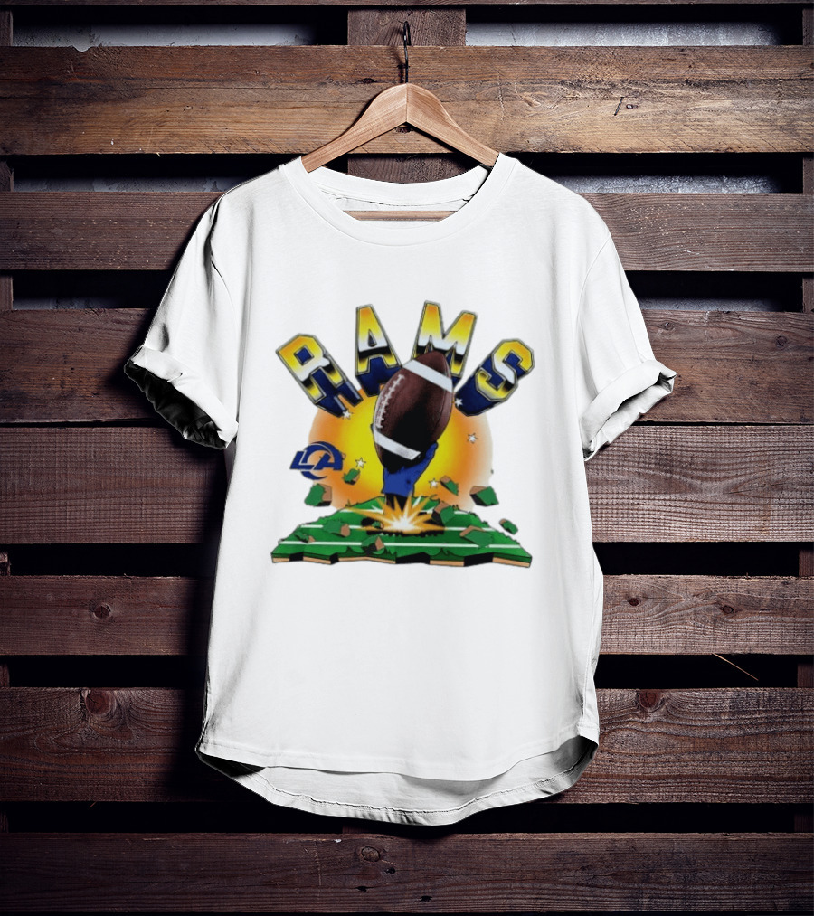 Los Angeles Rams 2026 Explode Clubhouse Football Burst T-Shirt