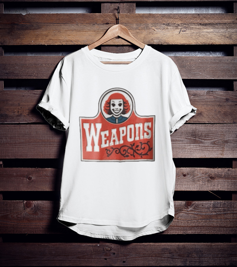 Weapons Little Audrey Face Red Whimsical Playful T-Shirt