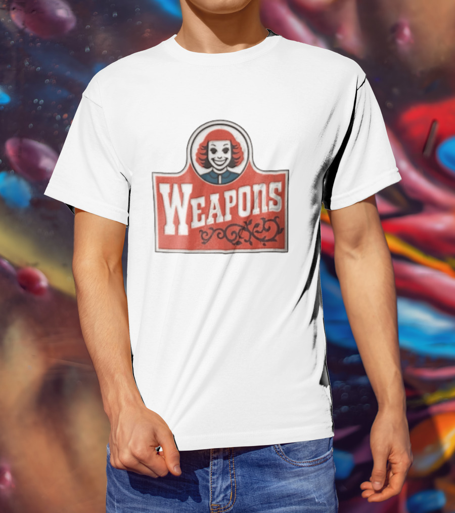 Weapons Little Audrey Face Red Whimsical Playful T-Shirt