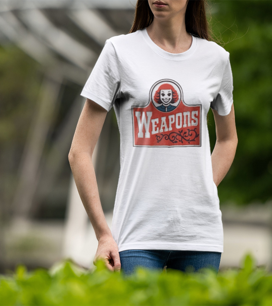 Weapons Little Audrey Face Red Whimsical Playful T-Shirt