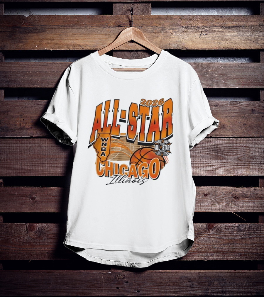WNBA All Star 2026 Chicago Illinois Basketball Event T-Shirt