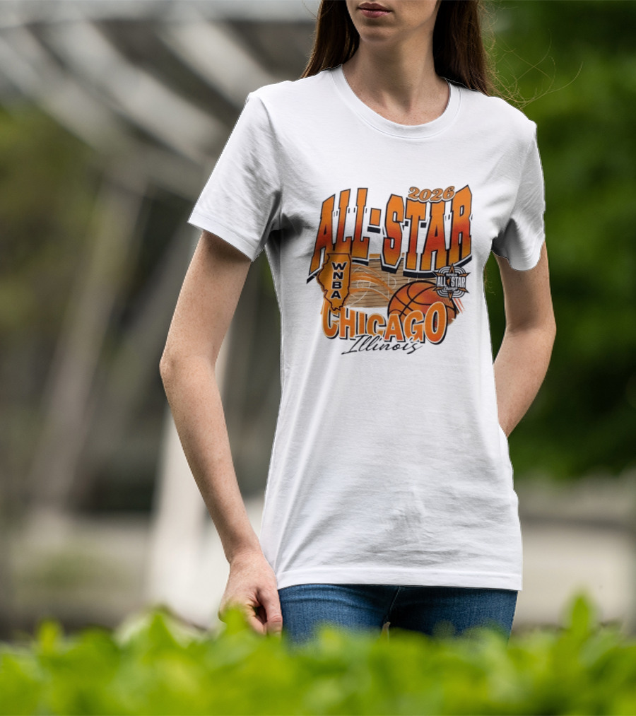 WNBA All Star 2026 Chicago Illinois Basketball Event T-Shirt