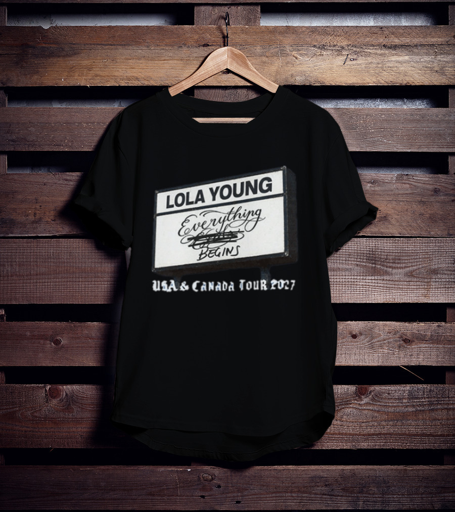 Lola Young Everything Begins USA Canada Tour 2027 T-Shirt