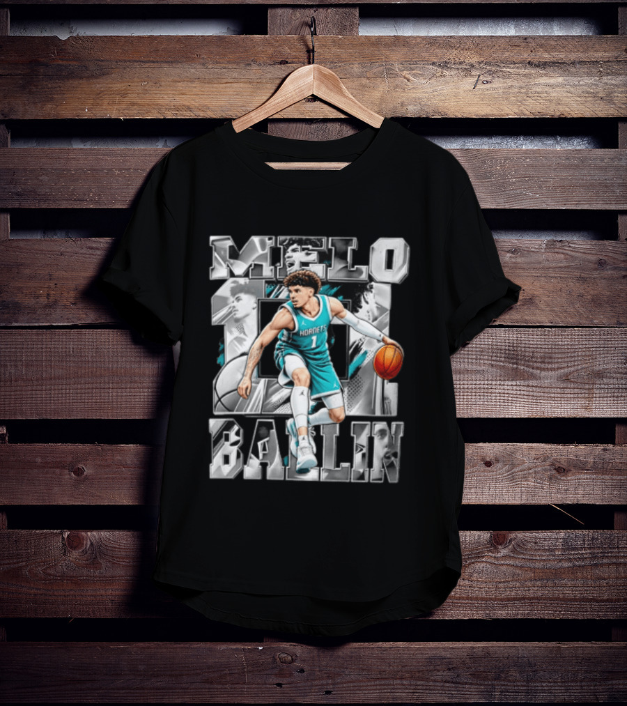 Melo Ballin Hornets Basketball Number 1 T-Shirt